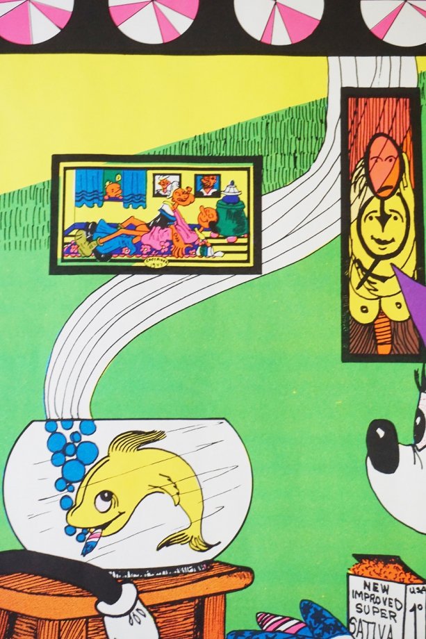 1972年 ビンテージ ブラックライトポスター ピノキオ パロディー エロ ...