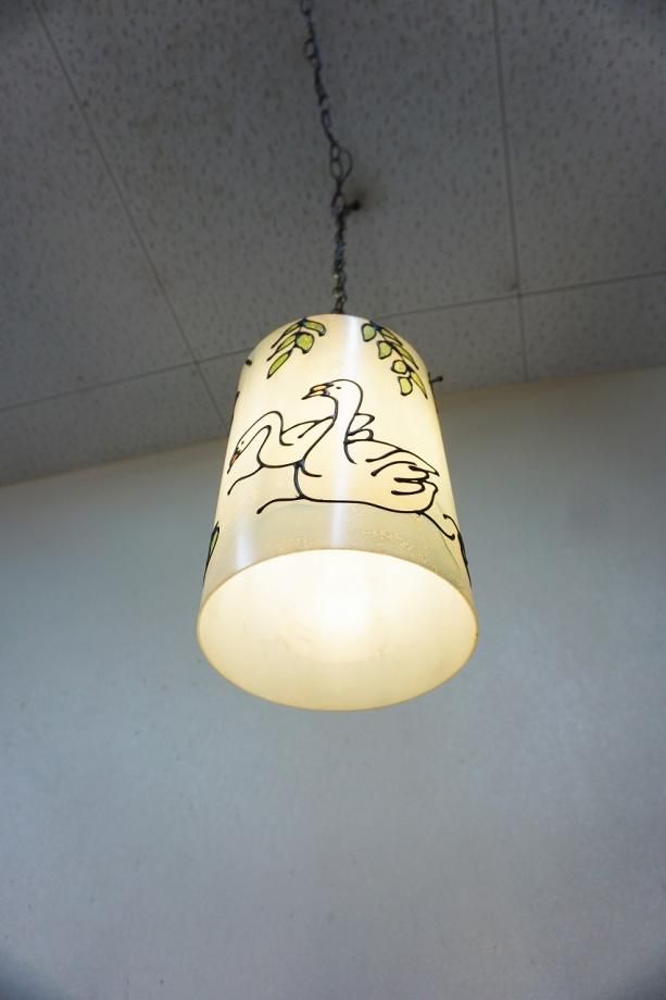1960-70's ヴィンテージ プラスチックシェード ペンダントランプ 1960-70's ヴィンテージ プラスチックシェード ペンダントランプ