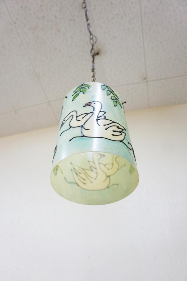 1960-70's ヴィンテージ プラスチックシェード ペンダントランプ