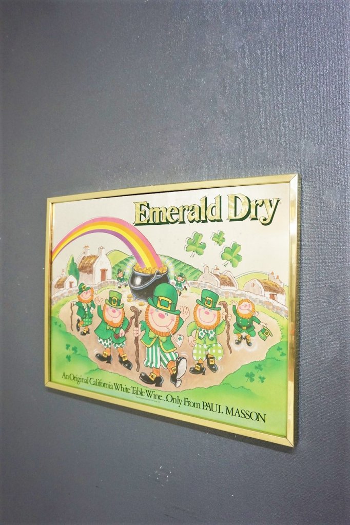 壁掛けビンテージ Emerald Dry パブミラー［MP-104］ - 鏡