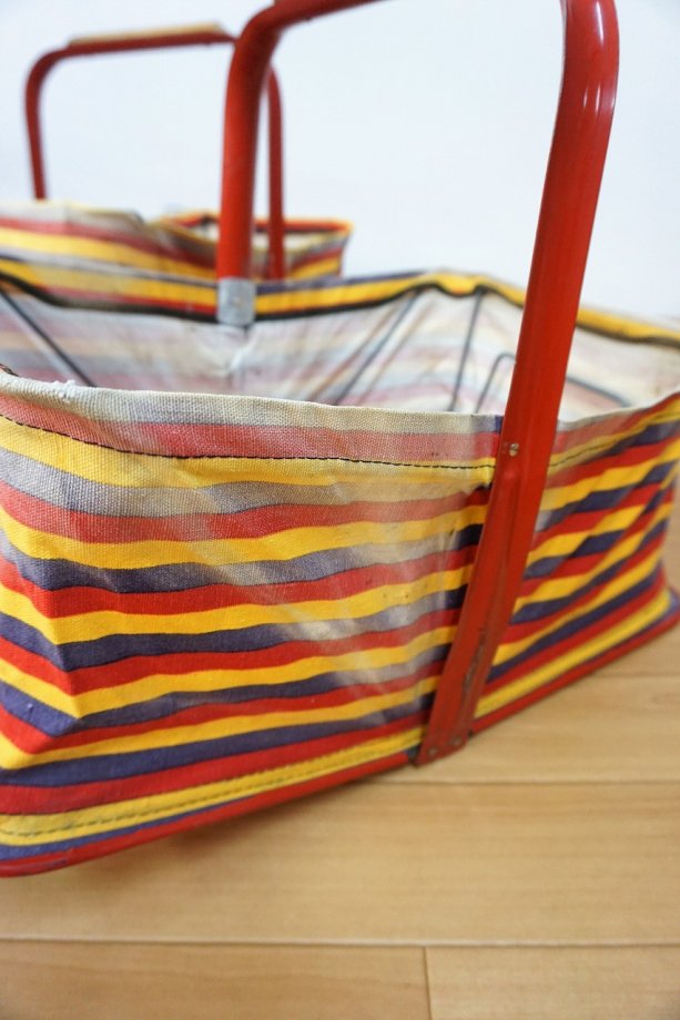 1950's FOLD-AWAY BASKET社製 ショッピングバックset - アンティーク