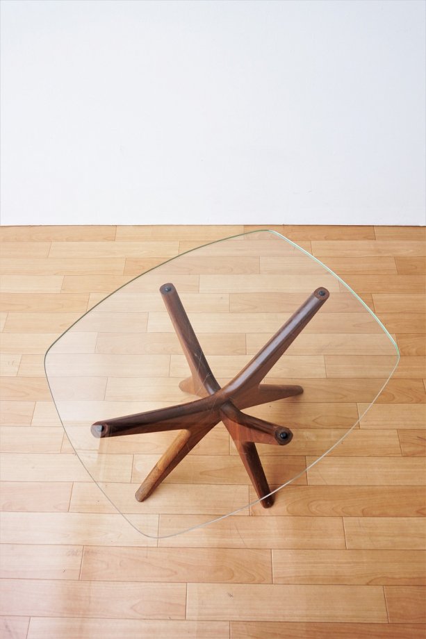 1960's ガラストップ サイドテーブル - アンティーク、ビンテージの 