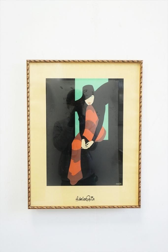 ヴィンテージ Amleto Dalla Costa 額入りポスター