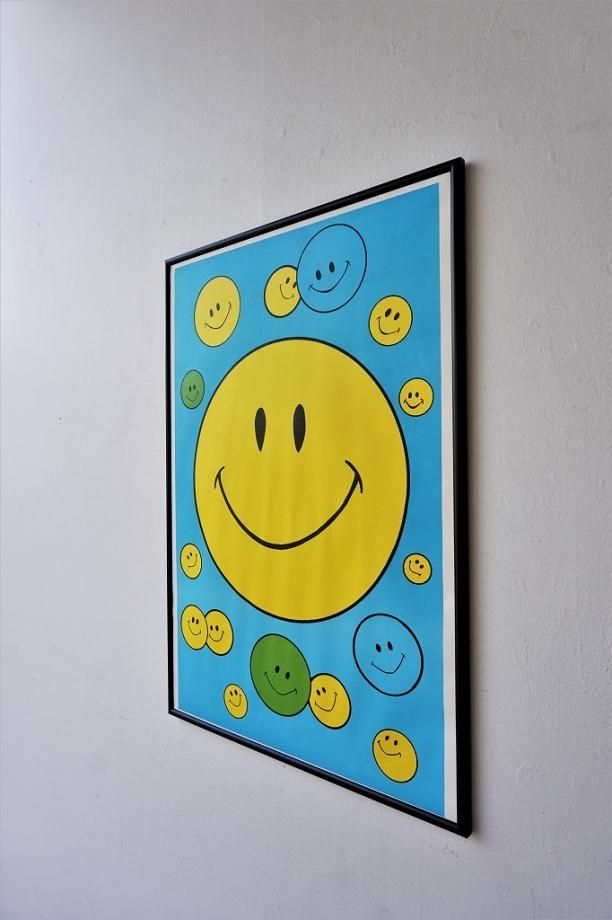 1970's スマイリーフェイス 額入りポスター - アンティーク