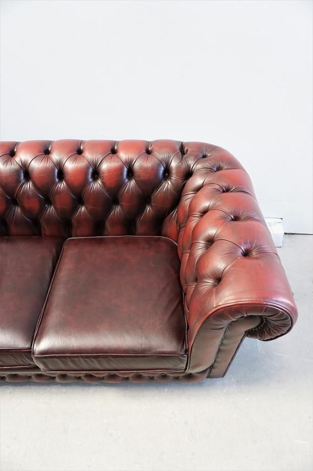 ヴィンテージ 2シーター レザー チェスターフィールドソファ