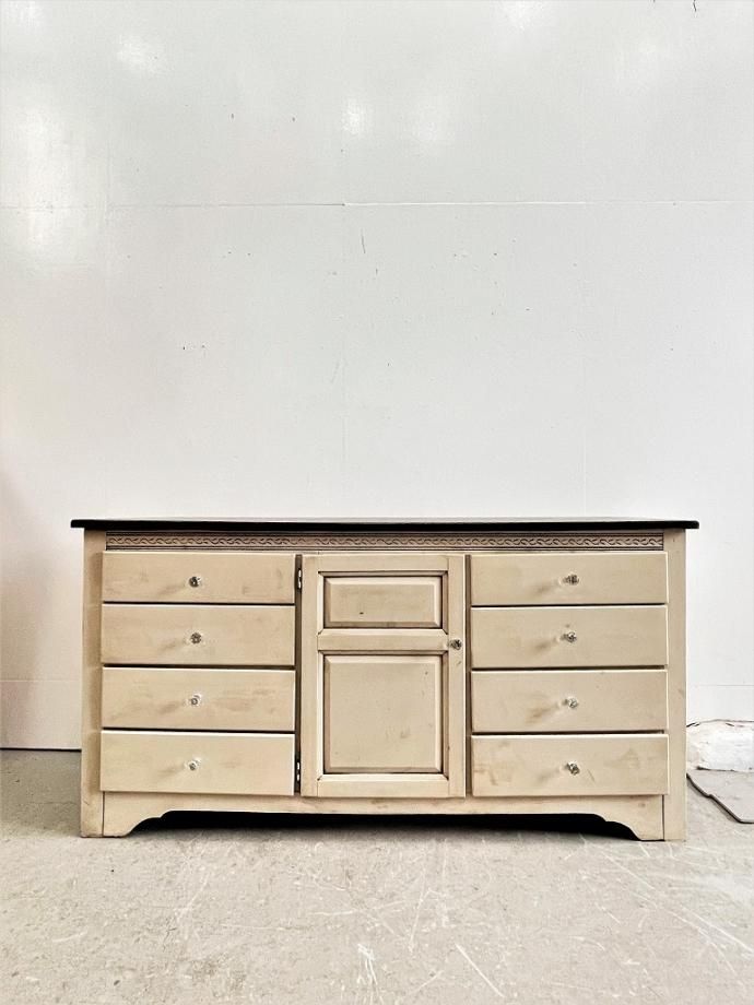 【専用出品】ユナイテッド社製ビンテージサイドボード ヴィンテージ ウッド サイドボード - アンティーク、ビンテージ