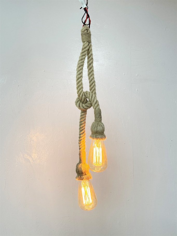 2灯 ロープ ハンギングランプ(サイズ選択販売)