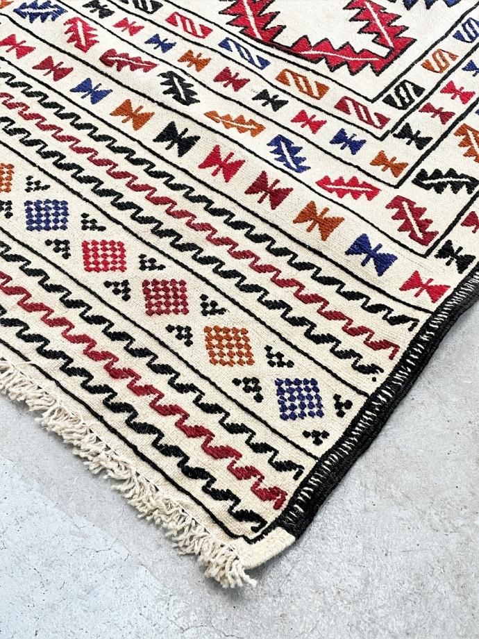 パキスタン ラグ (21)(212cm×129cm) - アンティーク、ビンテージの