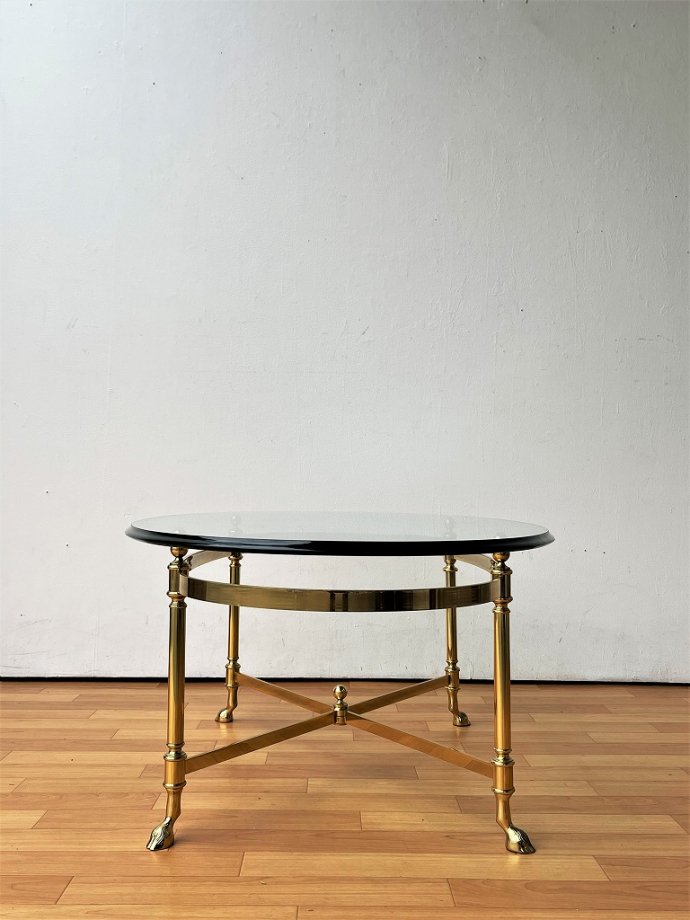 1960-70's ヴィンテージ ガラストップ ローテーブル ※近畿圏内のみの 