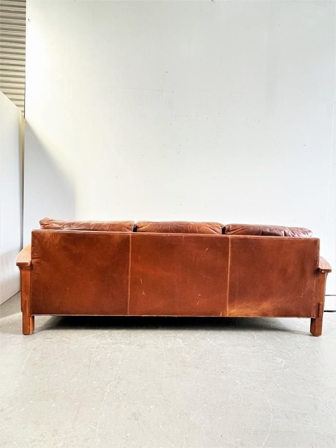 アンティークレザーソファー　3Pシーター アンティークレザーソファー 3Pシーター アンティークレザー