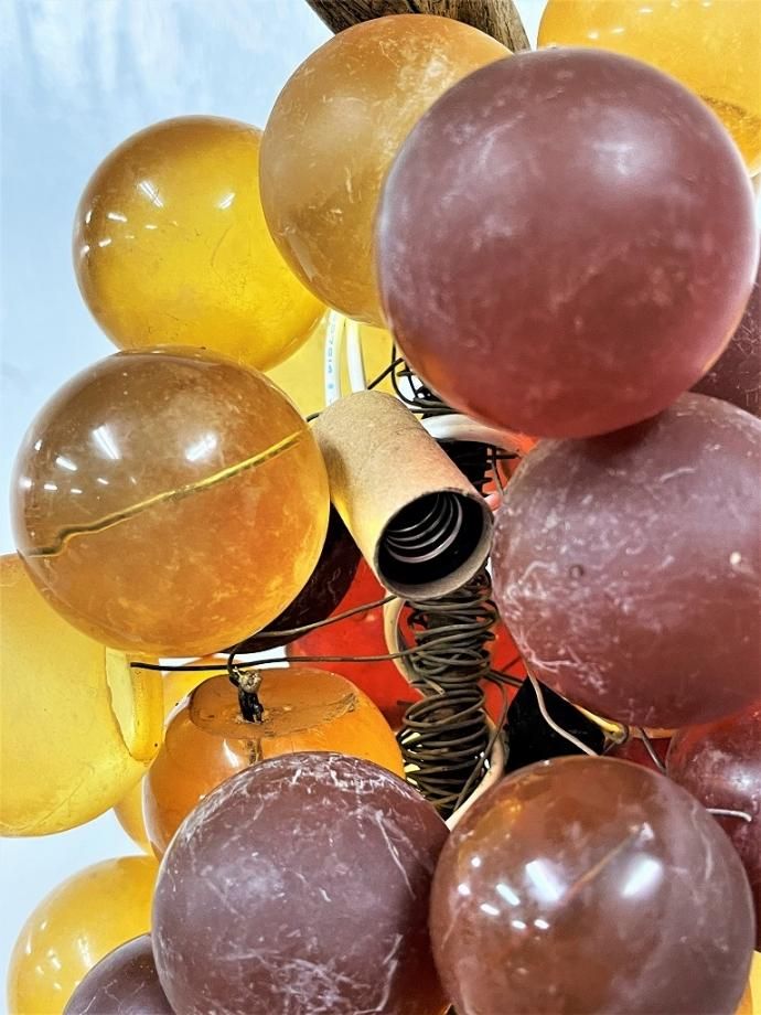 1960-70's ヴィンテージ ブドウモチーフ アクリル ペンダントランプ