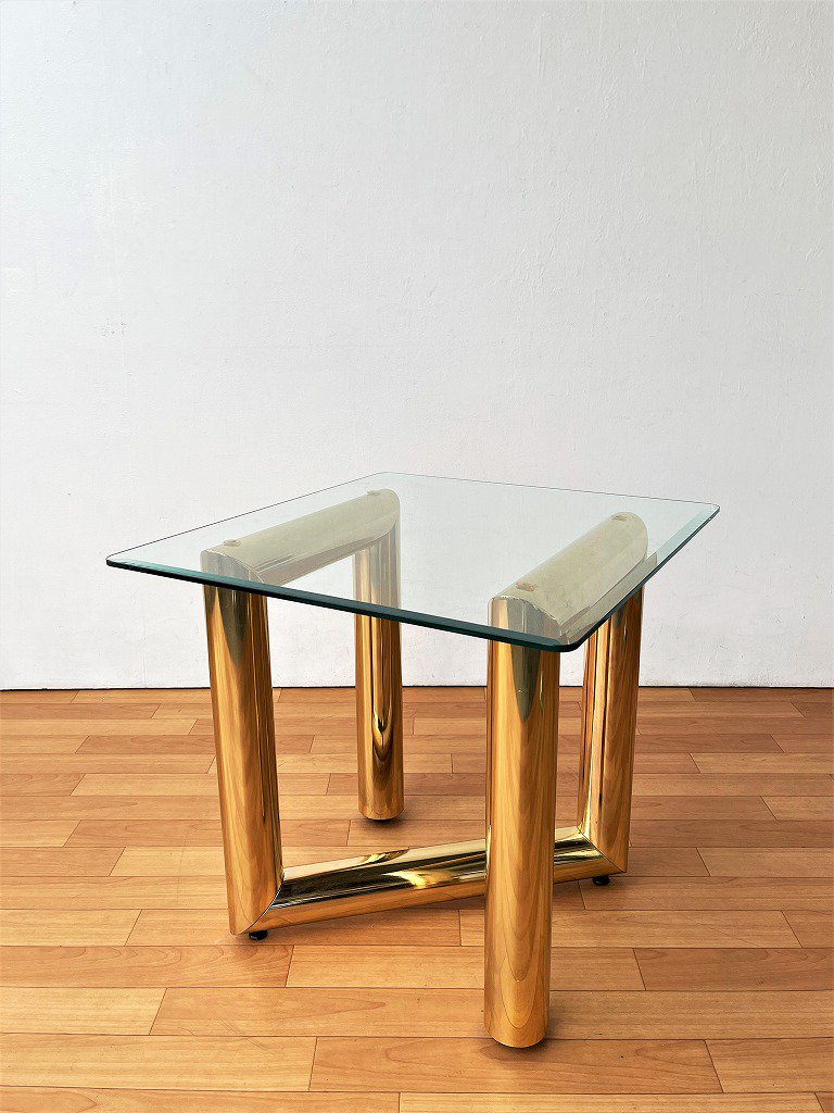 リビングテーブルアメリカ ヴィンテージガラステーブル