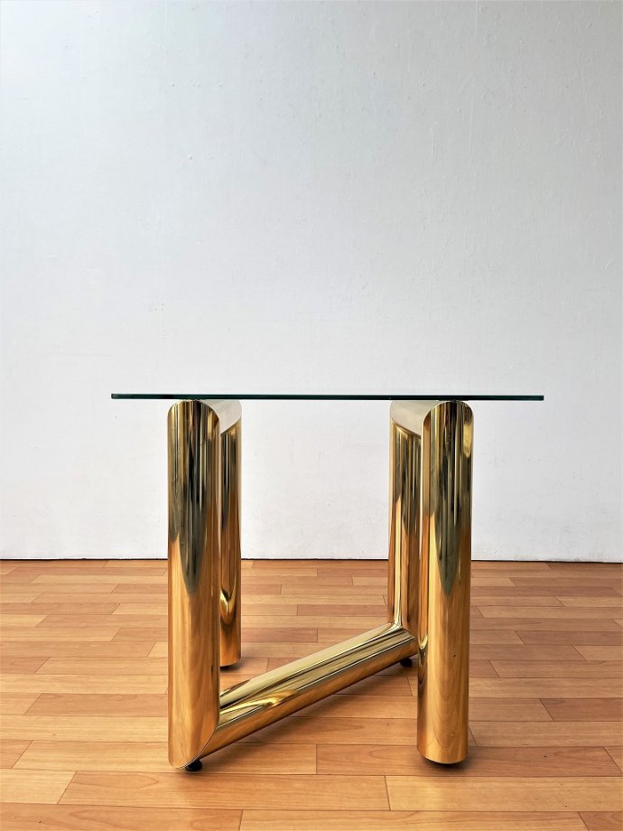 1970-80's ヴィンテージ ガラストップ サイドテーブル - アンティーク 