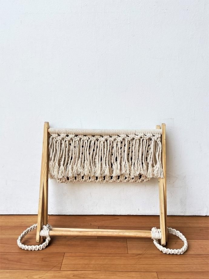 マクラメ マガジンラック - アンティーク、ビンテージのインテリア家具