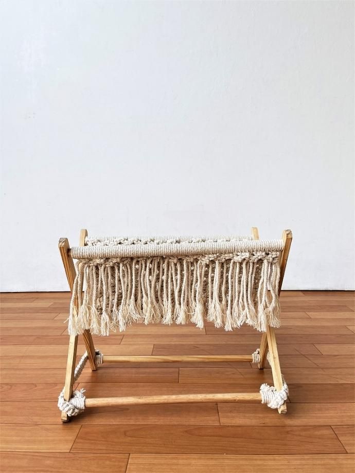 マクラメ マガジンラック - アンティーク、ビンテージの