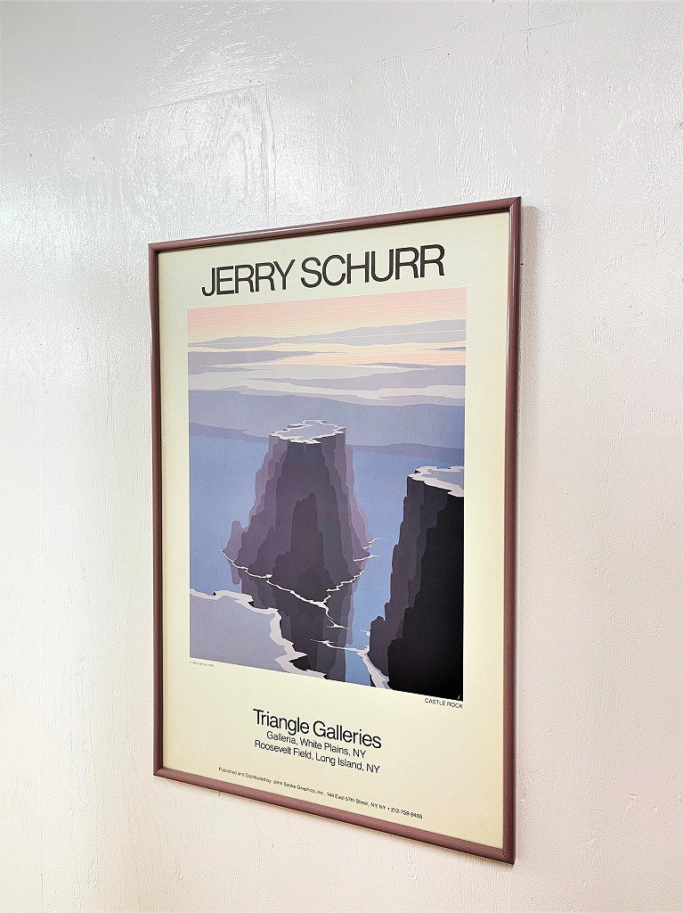 1980's ヴィンテージ Jerry Schurr 額入りポスター