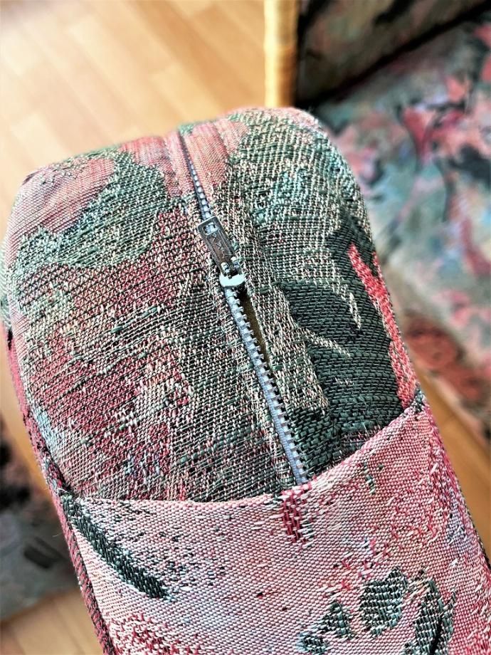 1970-80's ヴィンテージ ファブリック ラタン ソファ - アンティーク