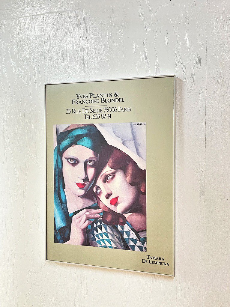 1970-80's ヴィンテージ Tamara de Lempicka 額入りポスター