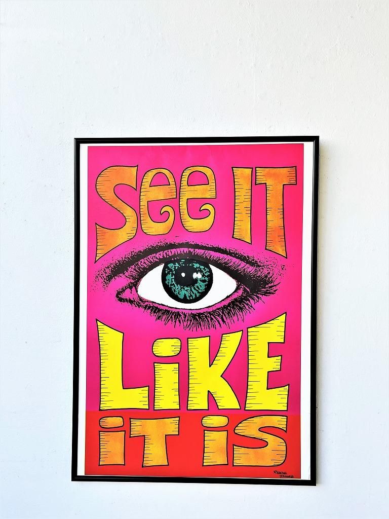 1970's SEE IT LIKE IT IS 額入り ポスター - アンティーク