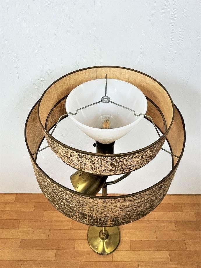 1950's ヴィンテージ ミッドセンチュリー 2灯フロアランプ