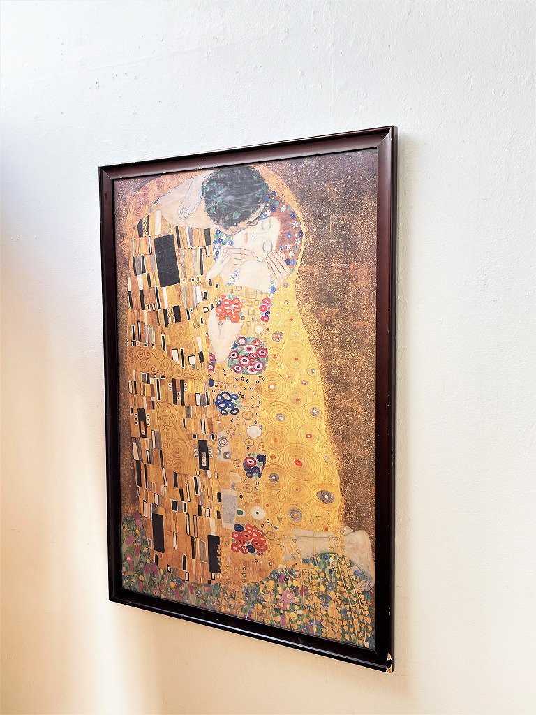 ヴィンテージ Gustav Klimt 額入り ポスター