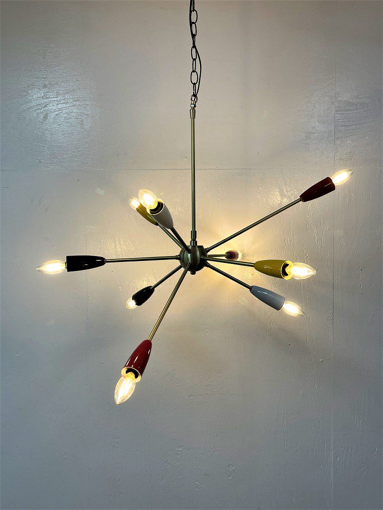 9灯 スプートニク ランプ - アンティーク、ビンテージのインテリア家具 