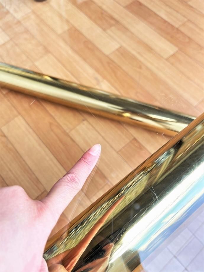 1970-80's ヴィンテージ ガラストップ ローテーブル ※近畿圏内