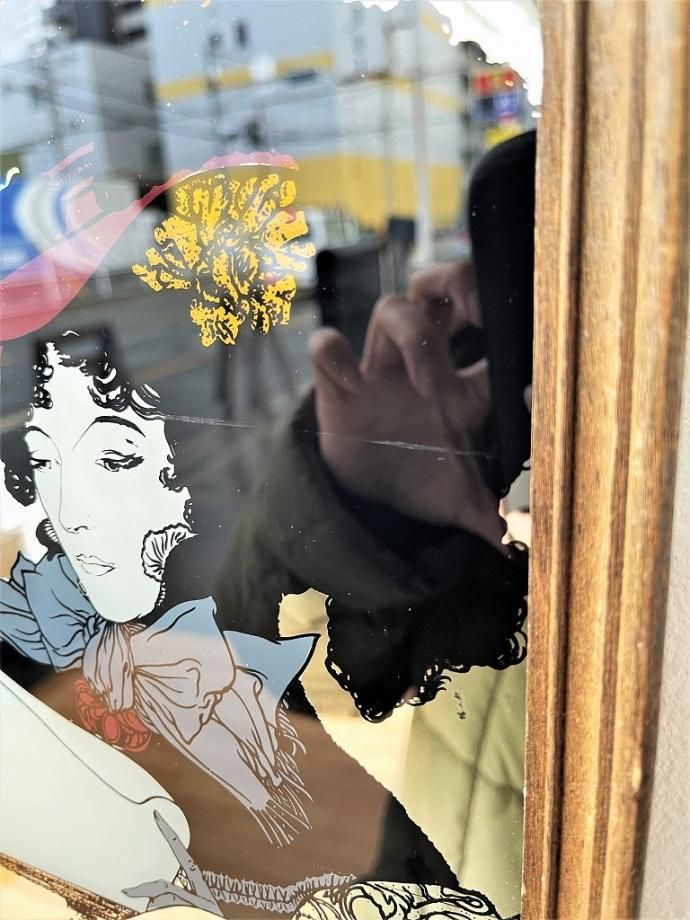 ヴィンテージ Georges de Feure ミラーアート ウォールデコ 