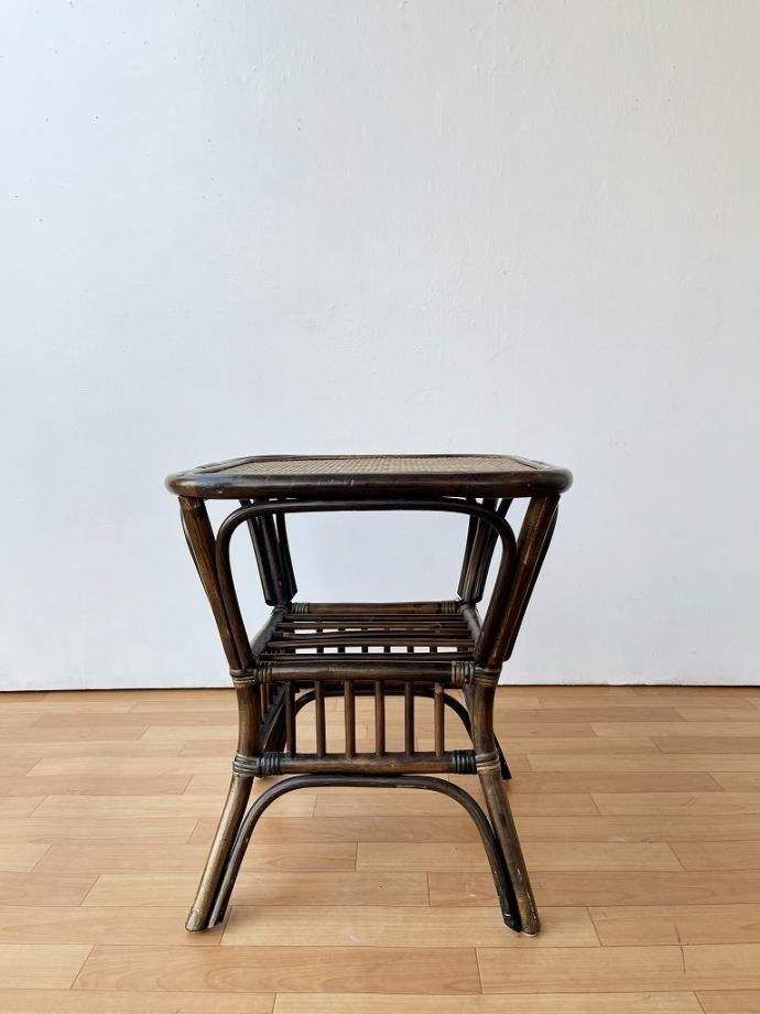 1950-60's ヴィンテージ ラタン サイドテーブル - アンティーク