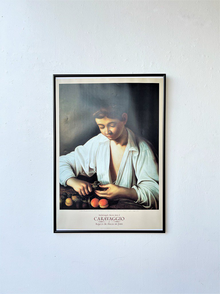 ヴィンテージ Michelangelo Merisi da Caravaggio 額入り ポスター