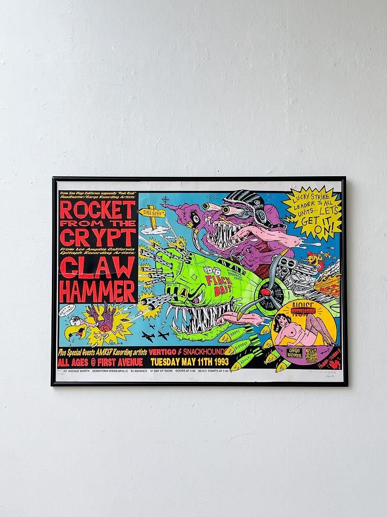 1990's Frank Kozik 額入りポスター - アンティーク、ビンテージの 