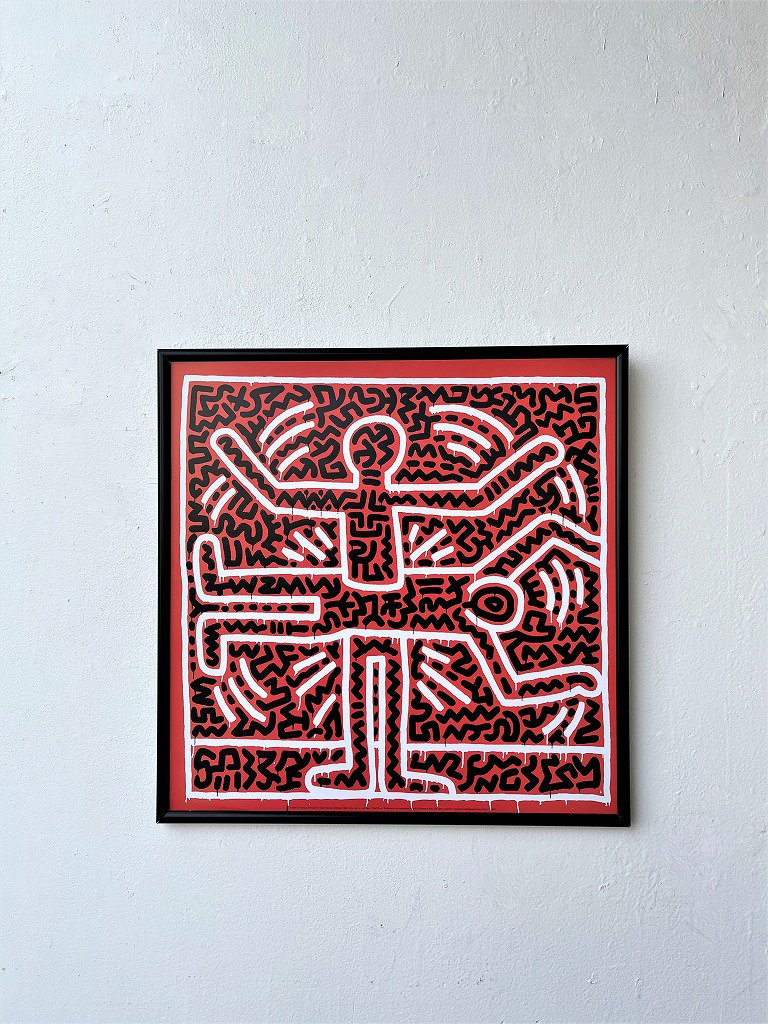 ヴィンテージ Keith Haring 額入りポスター


