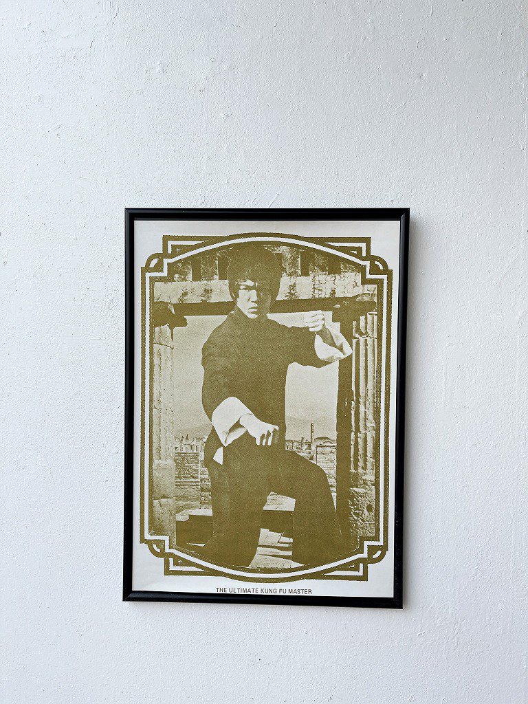 1970's ヴィンテージ Bruce Lee 額入りポスター
