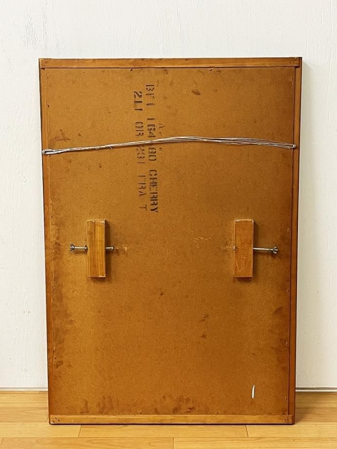 ヴィンテージ ウッドフレーム ミラー - アンティーク、ビンテージの