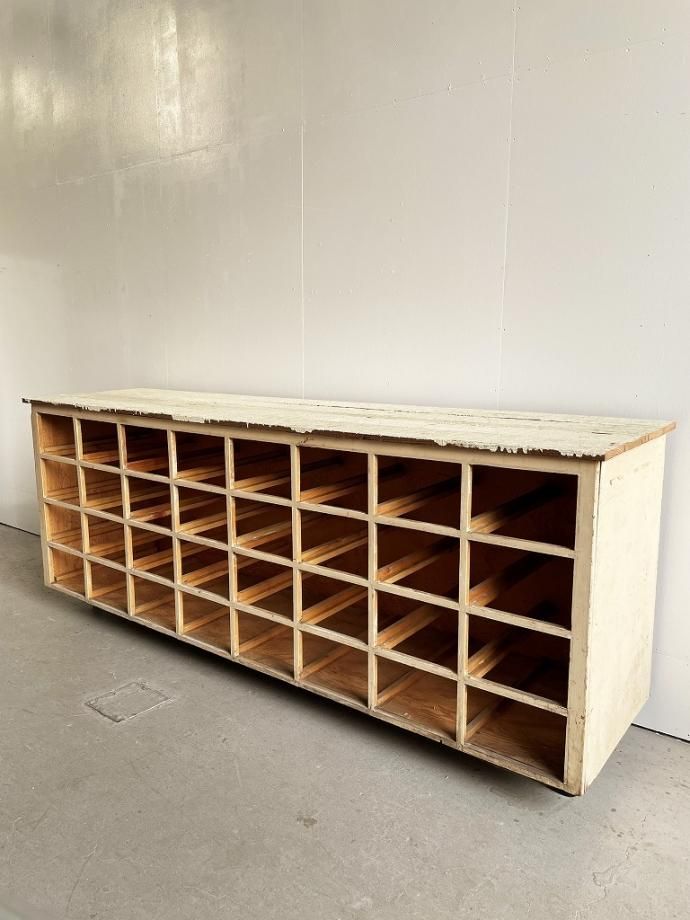 1930-40's ヴィンテージ ウッド パーツキャビネット※特殊配送