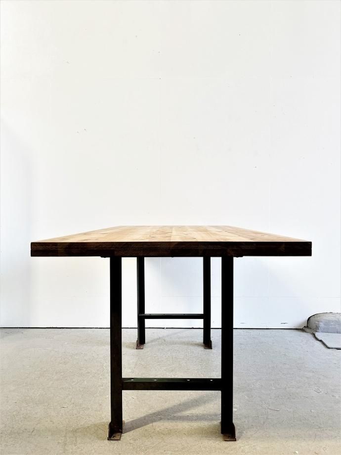 【リメイク】 ビンテージ ワークテーブル／ダイニングテーブル リメイク】 ビンテージ ワークテーブル／ダイニングテーブル