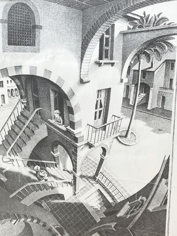 1970's ヴィンテージ M.C. Escher 額入りポスター