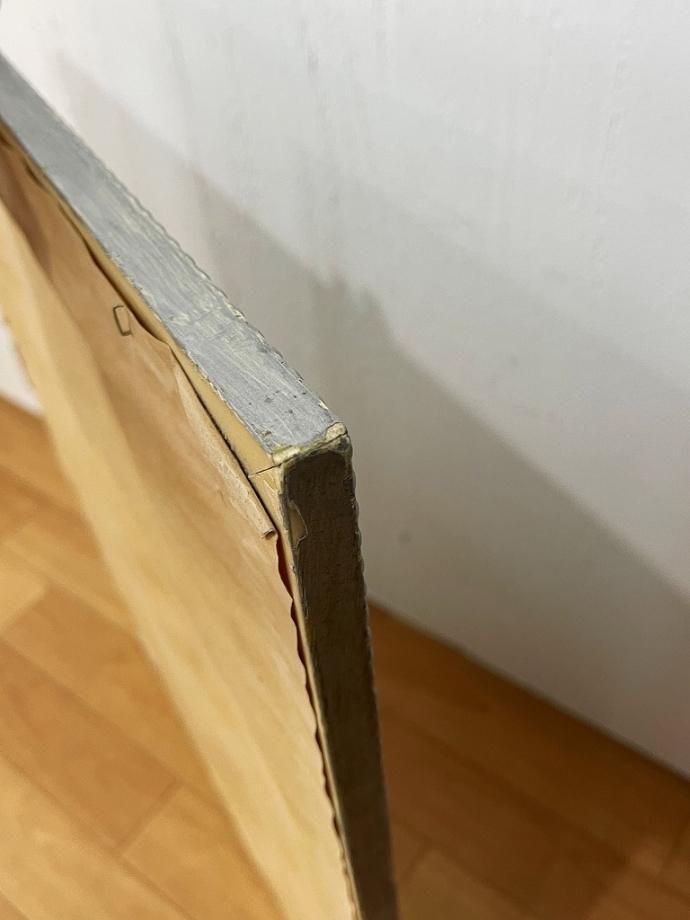 ヴィンテージ シルバーウッドフレーム ウォールミラー - アンティーク