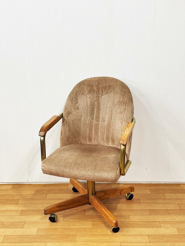 1980's メキシコ Douglas Furniture社製 ファブリック デスクチェア - アンティーク、ビンテージのインテリア家具や雑貨、店舗什器の通販ならWANT  ANTIQUE LIFE STORE