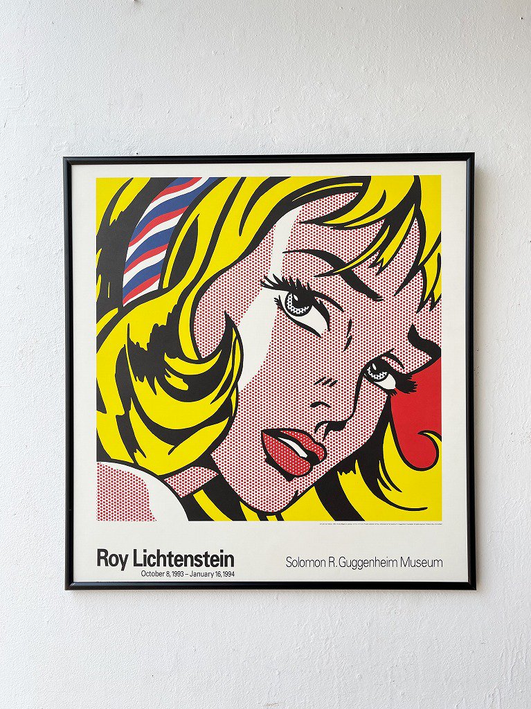 1990's ”Roy Lichtenstein” 額入りポスター