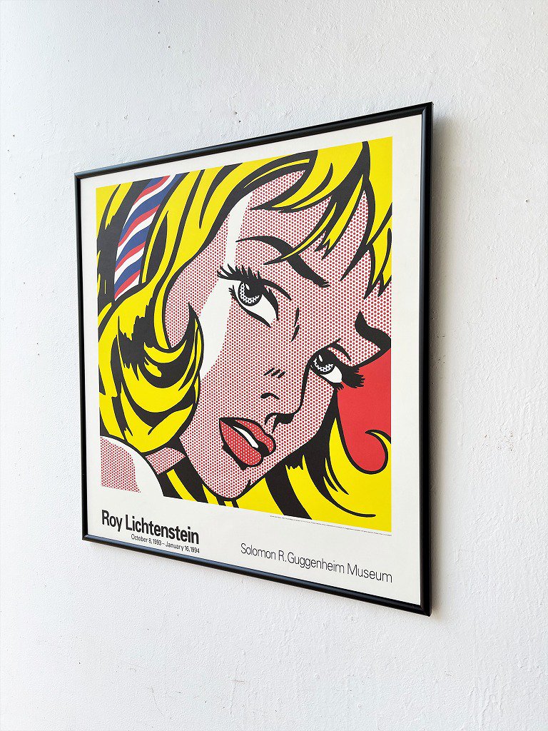 1990's ”Roy Lichtenstein” 額入りポスター - アンティーク