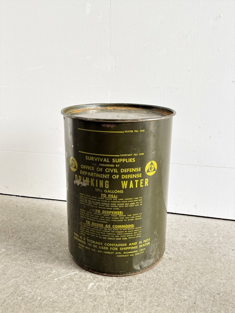 1960's ヴィンテージ ミリタリー ウォーターストック缶/ドラム缶