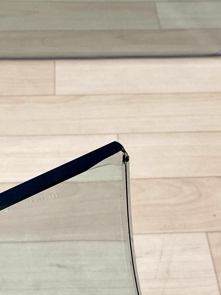 【ファイナルプライス！】USA ヴィンテージテーブル　ガラス板、キャスター付き 島津理化 作業台 耐熱テーブル W1500 D750 H850 キャスター付