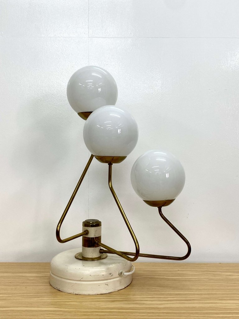 1960-70's ヴィンテージ ミッドセンチュリー 3灯 テーブルランプ 