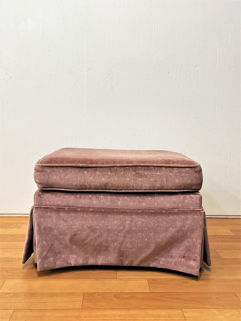 ソファ　オットマン　アンティーク ヴィンテージ ファブリック オットマン - アンティーク、ビンテージの