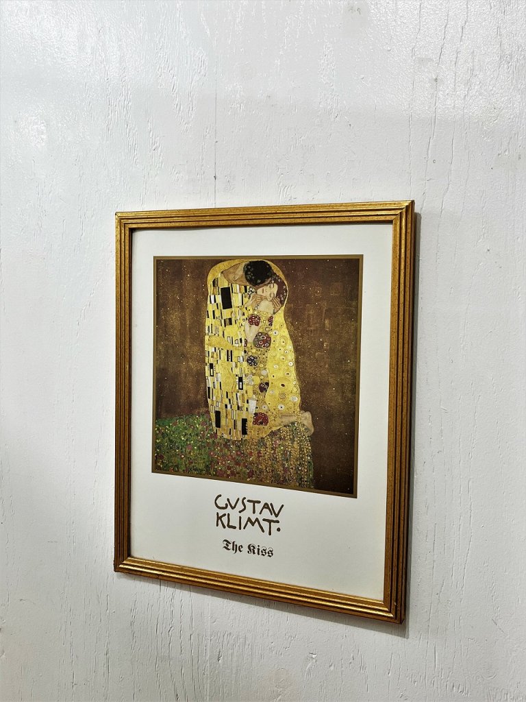1980's ヴィンテージ Gustav Klimt 額入り ポスター