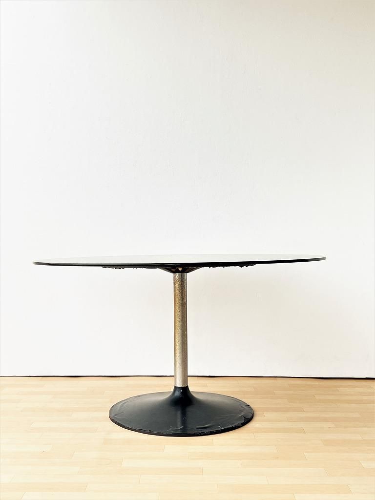 1960-70's ヴィンテージ ガラストップ ダイニングテーブル※近畿圏内