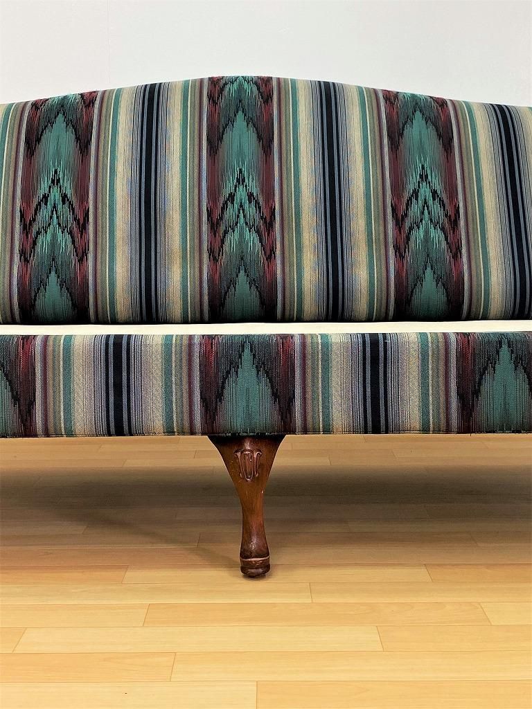 ビンテージファブリック ヴィンテージ 3シーター ファブリックソファ - アンティーク