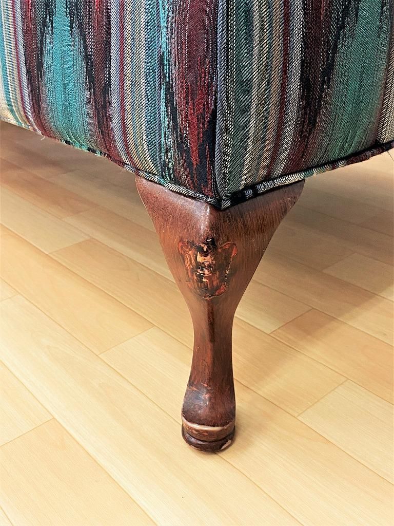 ヴィンテージ 3シーター ファブリックソファ - アンティーク