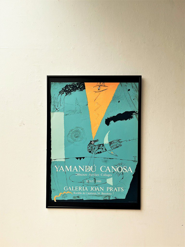 1980's ヴィンテージ Yamandú CANOSA 額入り ポスター